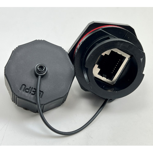 Presa Passaparatia RJ45 Schermata IP67 da Pannello con Tappo