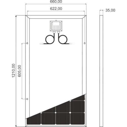Pannello Fotovoltaico 21,8V 9,2A