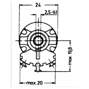 Potenziometro a Filo - 1 Giro - 250 Ohm 4W 2