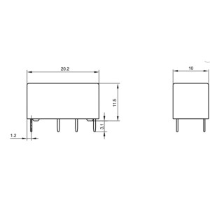 Relè Bipolare 24V 2A 1600 Ohm 2