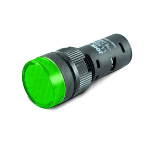 Segnalatore Luminoso a Led 12V 16mm Colore Verde