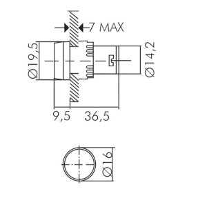 Segnalatore Luminoso a Led 12V 16mm Colore Verde 2