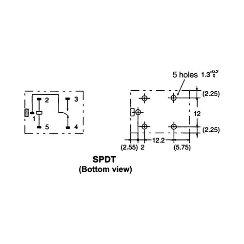 Rele' 2SC 5V 10A 70 OHM