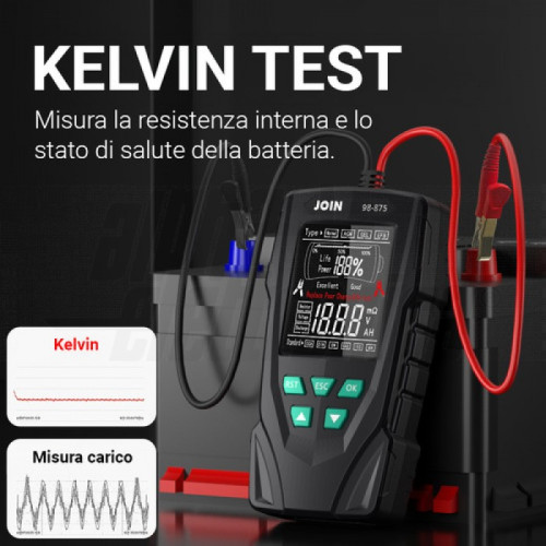 Tester per Batterie al Piombo 12-24V