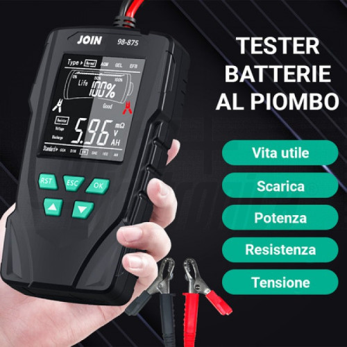 Tester per Batterie al Piombo 12-24V