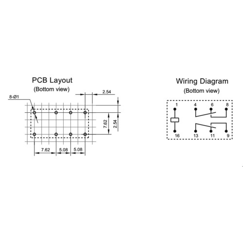 Relè Bipolare 12V 2A 450 Ohm
