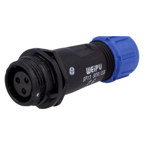 Connettore Femmina Volante 3 Pin IP68 SP13