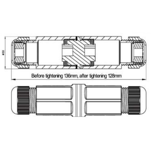 Adattatore RJ45 F/F 8P Schermato IP67
