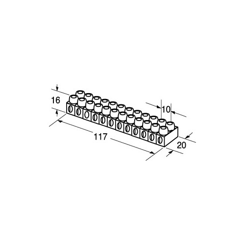 MORSETTIERA 12 POLI - PVC