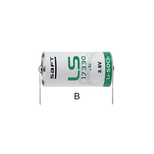 Batteria al Litio 3,6V SAFT LS17330 con Lamelle per Saldatura