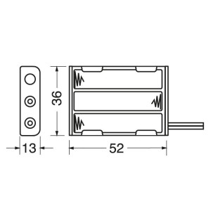 Portapila Ministilo AAA a 3 Posti – Supporto Compatto e Resistente 2