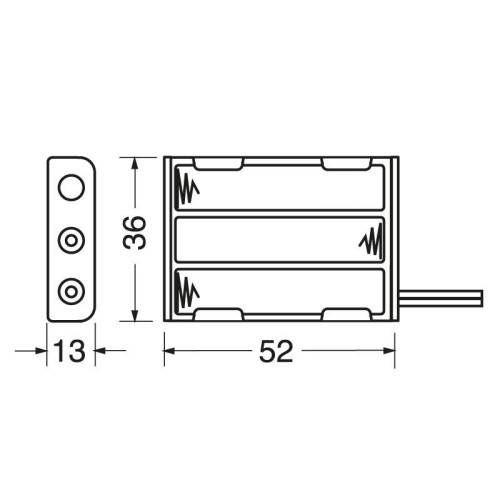 Portapila Ministilo AAA a 3 Posti – Supporto Compatto e Resistente