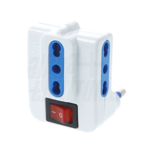 Adattatore Spina 16A/3 Presa Bipasso