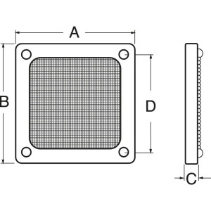Filtro Aria Inox 120x120 mm 2