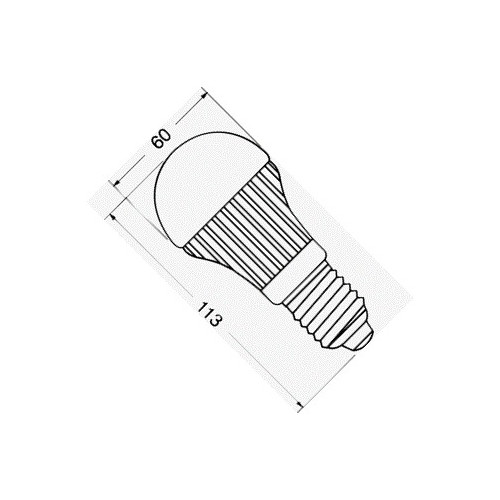 LAMPADA A LED 5W ATTACCO E27- COL. BIANCO CALDO