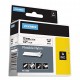 Nastro in Nylon per Etichettatrice Dymo Nero su Bianco 12 mm - Serie Industrial Rhino Labels