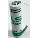 pila al litio 3,6v size aa con lamelle