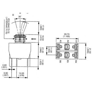 DEVIATORE BIPOLARE  ON-OFF-ON  15A 2