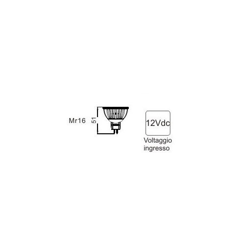LAMPADA LED 3W- MR16 - BIANCO CALDO