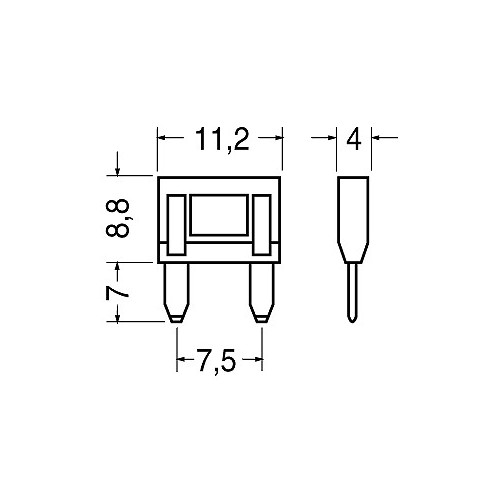 MINIFUSIBILI A LAMA  - 7,5A