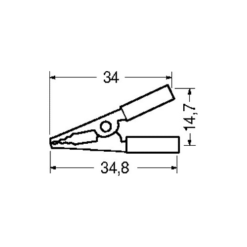 PINZA A COCCODRILLO ISOLATA- NERA