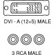 CORDONE CABLATO  DVI-A/3 SPINE RCA RGB- 2 MT.