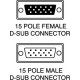 CORDONE CABLATO  HD15M/ HD15F-  1,8 MT