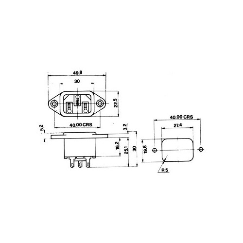 SPINA ALIM. PX580/28 DA PANNELLO