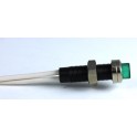 segnalatore luminoso con lampadina al neon 220v colore verde