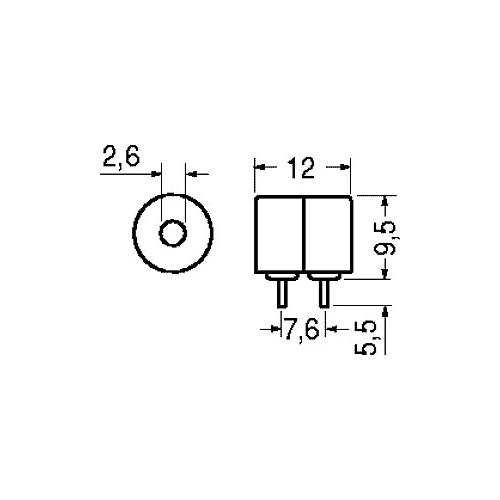 MINI BUZZER ELETTROMAGNETICO CON CIRCUITO OSCILLATORE