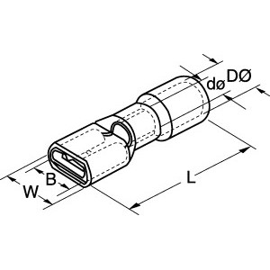 FASTON FEMMINA ISOLATO- BLU 2