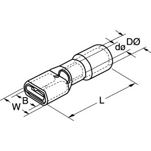 FASTON FEMMINA ISOLATO - ROSSO 2