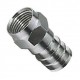 Connettore Coassiale F Maschio Volante per Cavo Diametro 6mm a Crimpare