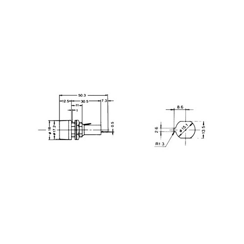 PORTAFUSIBILI DA PANNELLO 6,3X32 15A
