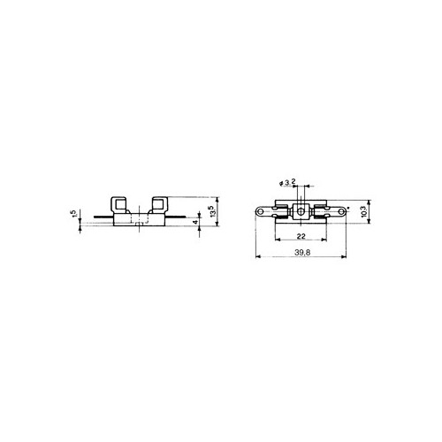 PORTAFUSIBILE A BASETTA  5X20