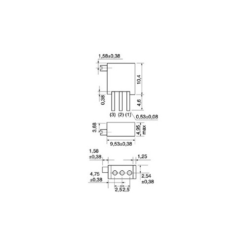 TRIMMER  64X  100K 25GG ORIZZONTALE 
