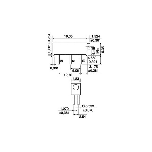 TRIMMER 50 KOHM 20 GIRI  ORIZZONTALE