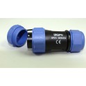 connettore stagno maschio volante 2 poli IP68 SP21