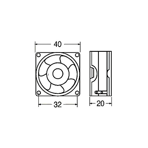 MINIVENTILATORI ASSIALI SUPPORTO CUSCINETTI- 12 Vdc
