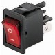 INTERRUTTORI BIPOLARI LUMINOSI COLORE ROSSO