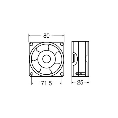 VENTILATORE ASSIALE SUPPORTO BRONZINE- 220 Vca