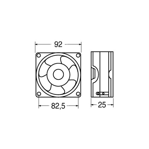 VENTILATORI ASSIALI SUPPORTO BRONZINE- 12 Vdc