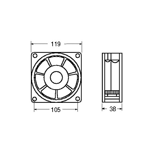 VENTILATORI ASSIALI SUPPORTO BRONZINE- 24 Vdc