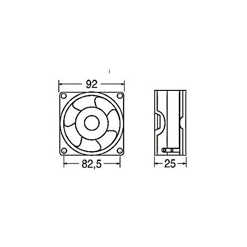 VENTILATORI ASSIALI SUPPORTO CUSCINETTI- 12 Vdc