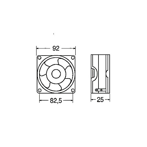 VENTILATORE ASSIALE SUPPORTO CUSCINETTI- 220 Vca