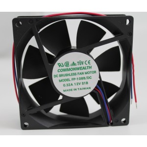 Ventilatore Assiale 12 VDC 92 X 92 X 25 mm - Commonwealth FP-108B/DC