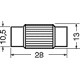 RACC. COAX TV  F/F  D. 9,5 MM