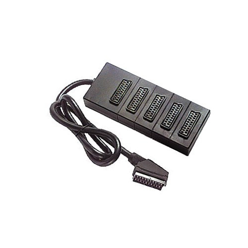 PRESA MULTIPLA SCART X 5 / LUNGHEZZA 1 MT.