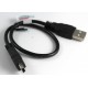 CORDONE CABLATO USB A/MINIB 0,3