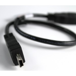 Contatti Dorato a Spina su B Spina Inline USB 2.0 Cavo Nero 30cm 